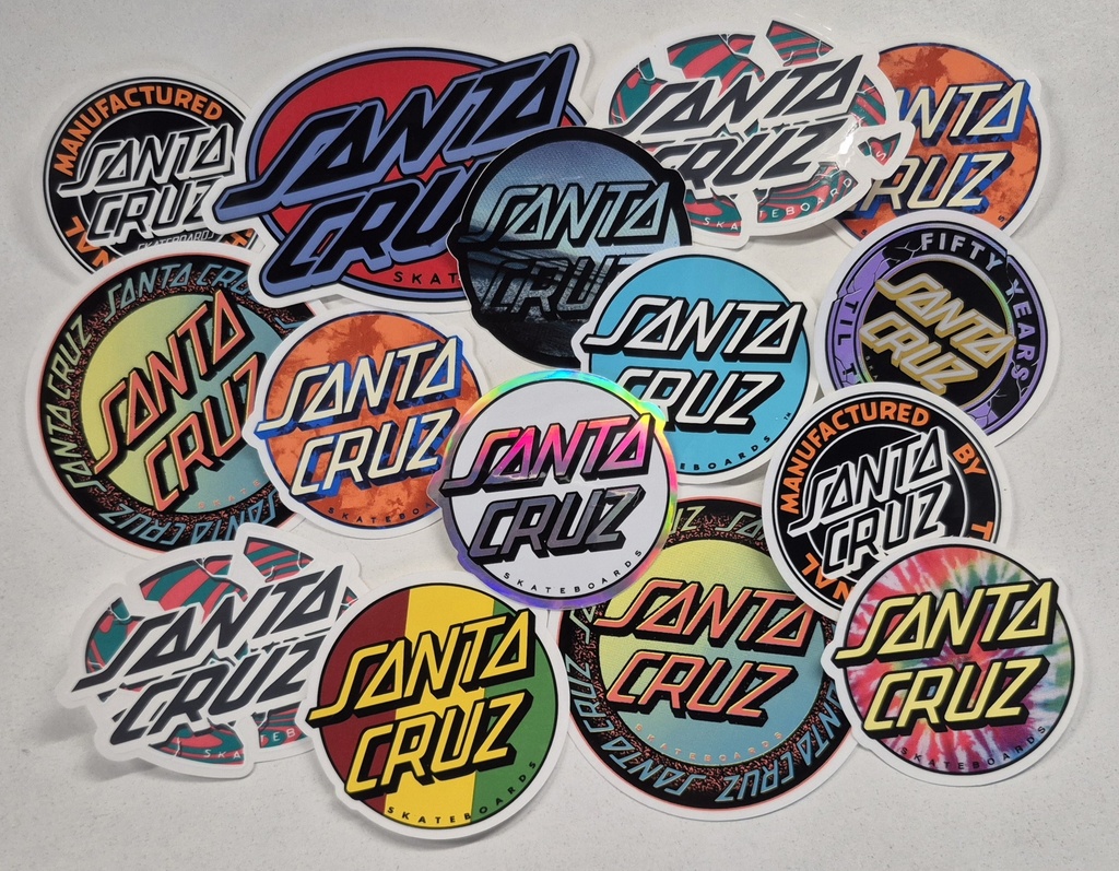 Stickers Santa Cruz Vinyl Logos Assorted (P/K OF 15)