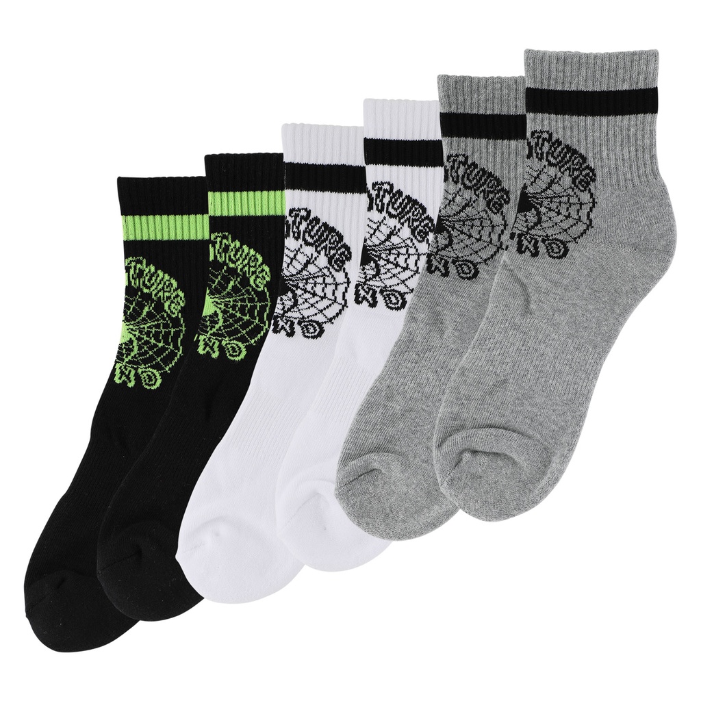 Web Quarter 3-Pack Quarter Socks Hthr 9-11 3 Pairs