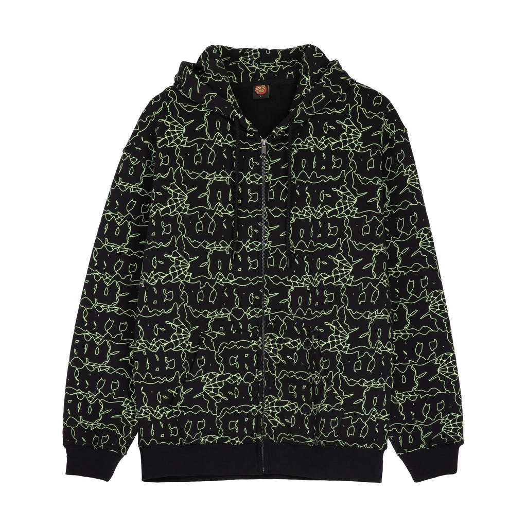 Punk Web Zip Hood
