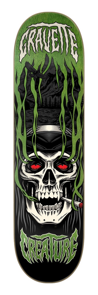 [11117689-167123] Gravette Hippie Skull Iv Pro 8.3in X 32.2in Creature Decks