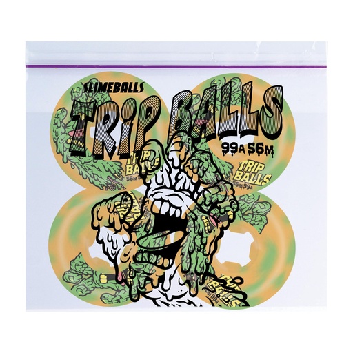 [22223266] 56MM FACE MELTER TRIP BALLS GREEN ORANGE SWIRL 99A