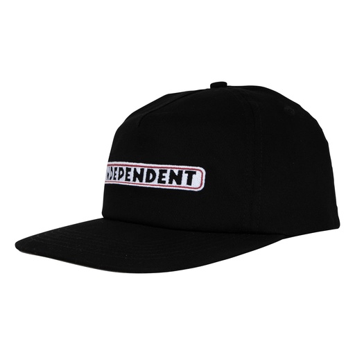 Bar Logo Snapback Unstructured Unisex Independent Hat