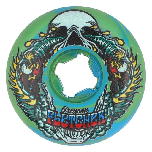 [22223439-161364] 56mm Greyson Fletcher Guest Vomit Mini Green Blue Swirl 99a Slime Balls Wheels