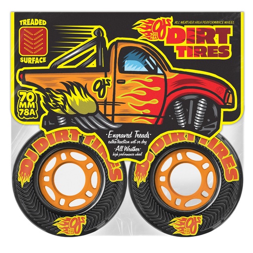 [22223489-164979] 70mm Dirt Tires Thunder Juice Black 78a Oj Wheels