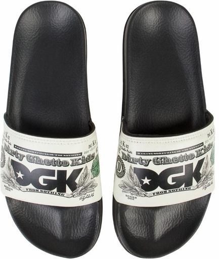 SLIDE SANDALS CURRENCY BLACK
