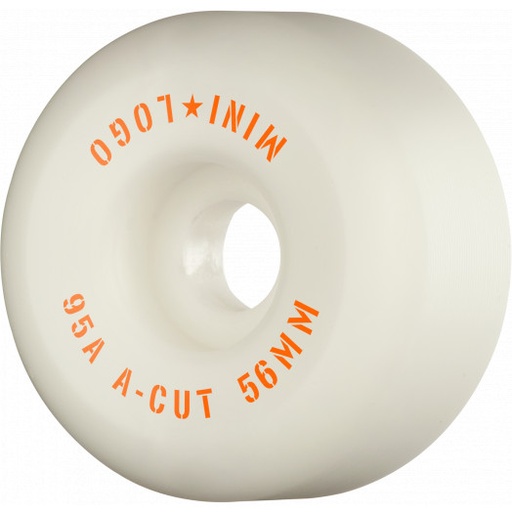 [WSBCMLAC25695W4] MINI-LOGO A-CUT HYBRID 95A WHITE 56MM