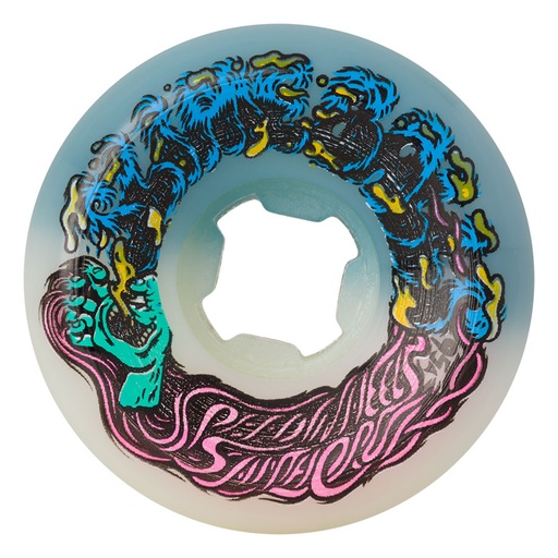 [22222899000] 54MM HAIRBALLS 50-50 WHITE TEAL 95A
