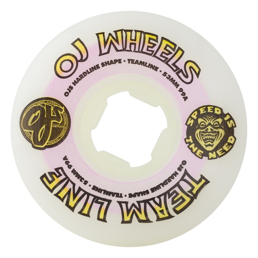 [22222977053] 53MM TEAM LINE ORIGINAL WHITE PURPLE/YELLOW HARDLINE 99A