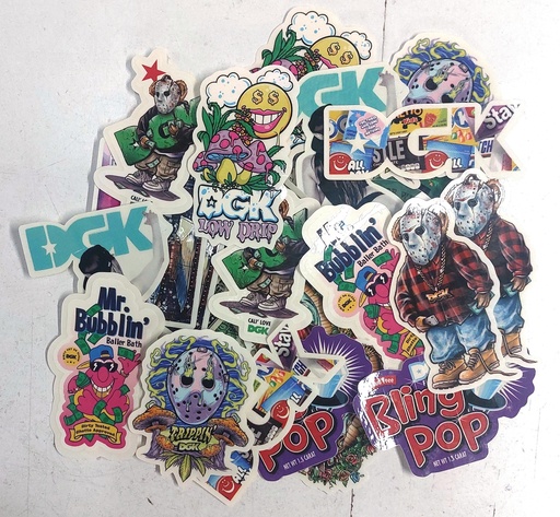 [SP-1080-OS] STICKERS DGK ASSORTED (P/K OF 12)