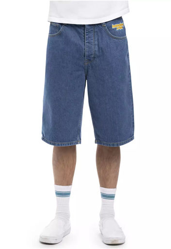 X-TRA BAGGY DENIM SHORTS WSH BLU